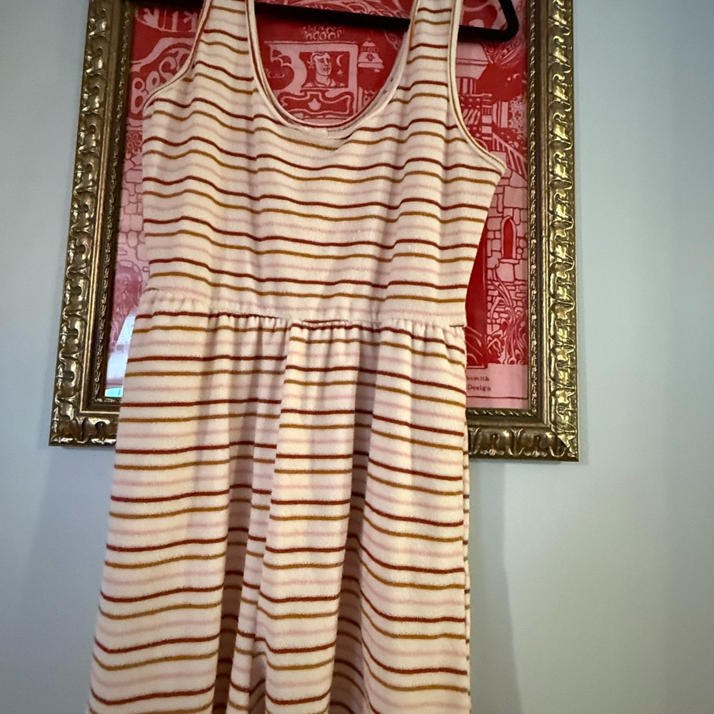 BP Cream and Orange Striped Women’s Romper